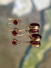 Load image into Gallery viewer, Gold and Garnet Earrings