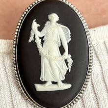 Load image into Gallery viewer, Vintage 1958 Black Wedgwood Cameo