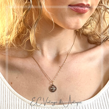 Load image into Gallery viewer, Antique Victorian Blackened Gold and Diamond Pendant