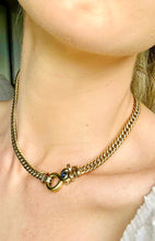Load image into Gallery viewer, Gold Italian Chain with Sapphire