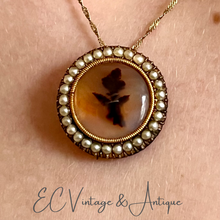 Load image into Gallery viewer, Antique Georgian Gold and Moss Agate Brooch/Pendant