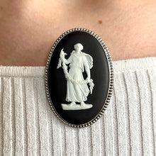 Load image into Gallery viewer, Vintage 1958 Black Wedgwood Cameo