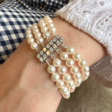 Load image into Gallery viewer, 18ct Pearl and Diamond Bracelet