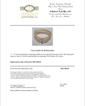 Load image into Gallery viewer, 18ct Pearl and Diamond Bracelet