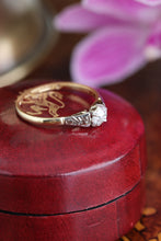 Load image into Gallery viewer, Antique Edwardian Diamond Platinum and 18ct Gold Ring