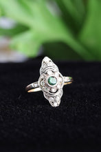 Load image into Gallery viewer, Art Deco Emerald and Diamond 18ct Ring