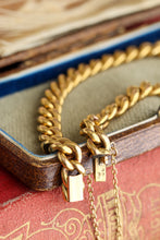 Load image into Gallery viewer, Antique French Gold "Gourmette" Bracelet