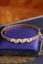 Load image into Gallery viewer, Victorian Rose Gold Turquoise and Seed Pearl Bracelet