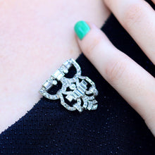 Load image into Gallery viewer, Art Deco 110 Diamond Dress Clips / Brooch
