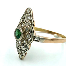 Load image into Gallery viewer, Art Deco Emerald and Diamond 18ct Ring