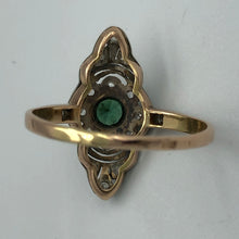 Load image into Gallery viewer, Art Deco Emerald and Diamond 18ct Ring