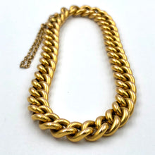 Load image into Gallery viewer, Antique French Gold "Gourmette" Bracelet