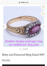 Load image into Gallery viewer, Antique Georgian Sapphire and Turquoise Ring