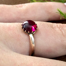 Load image into Gallery viewer, Antique Cabochon Ruby Ring