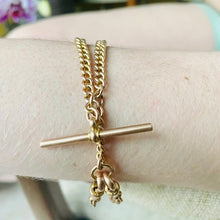 Load image into Gallery viewer, Antique Gold Fob Chain (Watch Chain) Bracelet or Necklace