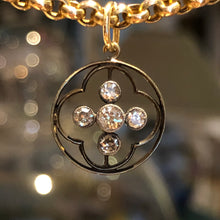 Load image into Gallery viewer, Antique Victorian Blackened Gold and Diamond Pendant