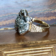 Load image into Gallery viewer, Antique Victorian Diamond Heart Ring