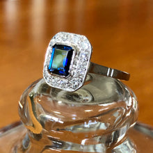 Load image into Gallery viewer, Vintage Art Deco Sapphire Diamond 18ct Ring