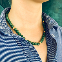 Load image into Gallery viewer, Vintage Aventurine 14ct Gold Necklace