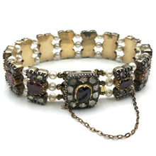 Load image into Gallery viewer, Georgian Diamond and Ruby Bracelet