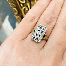 Load image into Gallery viewer, Vintage Art Deco Diamond 15ct Ring, circa 1920's