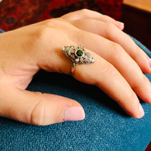 Load image into Gallery viewer, Art Deco Emerald and Diamond 18ct Ring
