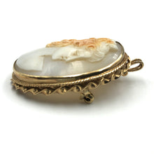 Load image into Gallery viewer, Large Vintage Cameo Pendant-Brooch