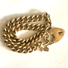 Load image into Gallery viewer, Heavy Antique Yellow Gold Curb Bracelet