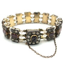 Load image into Gallery viewer, Georgian Diamond and Ruby Bracelet