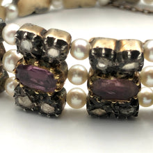 Load image into Gallery viewer, Georgian Diamond and Ruby Bracelet