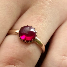 Load image into Gallery viewer, Antique Cabochon Ruby Ring