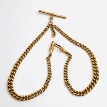 Load image into Gallery viewer, Antique Gold Fob Chain (Watch Chain) Bracelet or Necklace