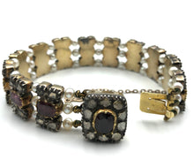 Load image into Gallery viewer, Georgian Diamond and Ruby Bracelet