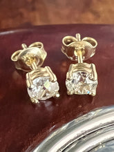 Load image into Gallery viewer, Diamond Solitaire Earrings