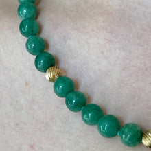 Load image into Gallery viewer, Vintage Aventurine 14ct Gold Necklace