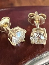 Load image into Gallery viewer, Diamond Solitaire Earrings