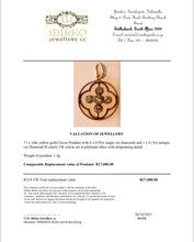 Load image into Gallery viewer, Antique Victorian Blackened Gold and Diamond Pendant