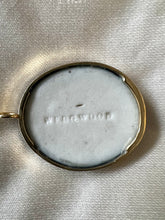 Load image into Gallery viewer, Antique Blue Wedgwood Cameo in 18ct Gold Pendant