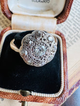 Load image into Gallery viewer, Victorian Diamond Cluster Ring