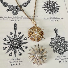 Load image into Gallery viewer, Antique Victorian Diamond and Pearl Star Pendant
