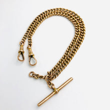 Load image into Gallery viewer, Antique Gold Fob Chain (Watch Chain) Bracelet or Necklace