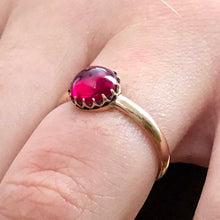 Load image into Gallery viewer, Antique Cabochon Ruby Ring