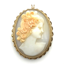 Load image into Gallery viewer, Large Vintage Cameo Pendant-Brooch