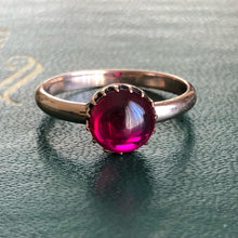 Load image into Gallery viewer, Antique Cabochon Ruby Ring