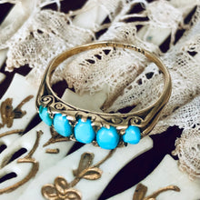 Load image into Gallery viewer, Antique Victorian Turquoise Ring, 1899