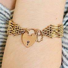 Load image into Gallery viewer, Antique Victorian Gold Gate Bracelet