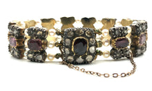 Load image into Gallery viewer, Georgian Diamond and Ruby Bracelet