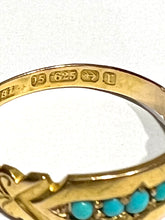 Load image into Gallery viewer, Victorian 15ct Gold and Turquoise Ring