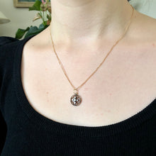 Load image into Gallery viewer, Antique Victorian Blackened Gold and Diamond Pendant