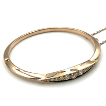 Load image into Gallery viewer, Antique Victorian Diamond and 15ct Gold Bangle Bracelet